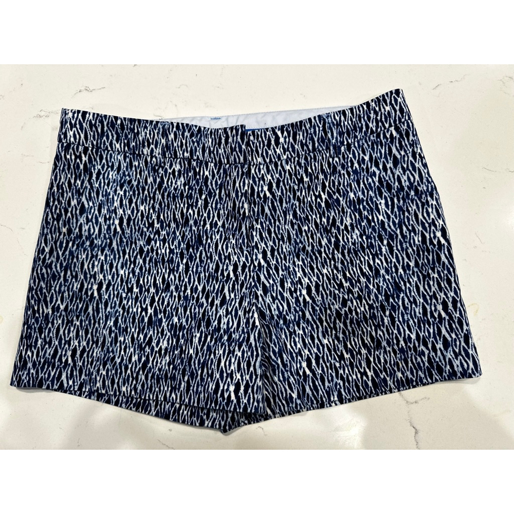 KENAR Blue White Patterned Shorts Size 4 EUC